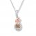 Brown Diamond Necklace 1/4 ct tw Round-cut Sterling Silver