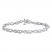 Diamond Infinity Bracelet 1/10 ct tw Sterling Silver 7.5"