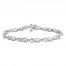 Diamond Infinity Bracelet 1/10 ct tw Sterling Silver 7.5"