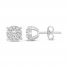 Diamond Stud Earrings 3/4 ct tw 10K White Gold