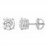 Diamond Solitaire Earrings 1 ct tw Round-cut 10K White Gold