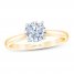 First Light Diamond Solitaire Engagement Ring 1 ct tw Round-cut 14K Yellow Gold