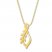 Leaf Necklace 10K Yellow Gold 19" Length