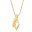 Leaf Necklace 10K Yellow Gold 19" Length