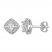 Diamond Earrings 1/4 ct tw Princess-cut 10K White Gold