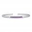 Amethyst Bar Cuff Bracelet Sterling Silver