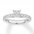 Diamond Engagement Ring 5/8 ct tw Princess/Round 14K White Gold