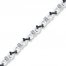 Dog Bone Bracelet 1/15 ct tw Diamonds Sterling Silver