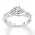 Diamond Engagement Ring 3/4 ct tw Round-cut 14K White Gold