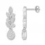 Diamond Drop Earrings 1/3 ct tw Round-cut Sterling Silver