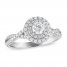 Diamond Engagement Ring 3/4 ct tw Round-cut 14K White Gold