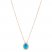 Le Vian Blue Topaz & Diamond Necklace 1/8 ct tw 14K Strawberry Gold 18"