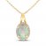 Opal & Diamond Necklace 1/8 ct tw 10K Yellow Gold 18"