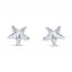 Starfish Earrings Sterling Silver