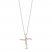 Hallmark Diamonds Cross Necklace 1/6 ct tw Sterling Silver/10K Rose Gold