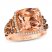 Le Vian Chocolatier Morganite Ring 3/8 ct tw Diamonds 14K Strawberry Gold