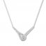 Love + Be Loved Diamond Necklace 1 ct tw 14K White Gold