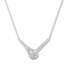 Love + Be Loved Diamond Necklace 1 ct tw 14K White Gold