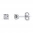Radiant Reflections 1/10 cttw Diamonds Sterling Silver Earrings