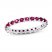 Stackable Ring Lab-Created Rubies Sterling Silver