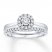 Diamond Bridal Set 3/8 ct tw Round-cut 14K White Gold