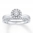 Diamond Bridal Set 3/8 ct tw Round-cut 14K White Gold