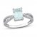 Aquamarine Engagement Ring 1/5 ct tw Diamonds 14K White Gold