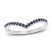 Blue Lab-Created Sapphire Chevron Ring Sterling Silver