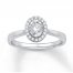 Diamond Engagement Ring 1/4 ct tw Round-cut 10K White Gold