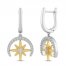 True North Diamond Earrings 1/10 ct tw 10K Yellow Gold Sterling Silver