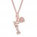 Diamond "Love" Necklace 1/6 ct tw Round-cut 10K Rose Gold