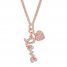 Diamond "Love" Necklace 1/6 ct tw Round-cut 10K Rose Gold