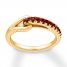 Love + Be Loved Lab-Created Ruby Ring 10K Yellow Gold