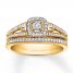 Diamond Bridal Set 1/5 carat tw 10K Yellow Gold