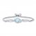 Lab-Created Opal Bolo Bracelet Blue Topaz Sterling Silver