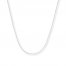 Cable Chain Necklace 14K White Gold 18" Length