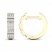Men's Diamond Huggie Earrings 1/3 ct tw Round/Baguette 10K Yellow Gold