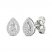 Diamond Pear Earrings 1/3 ct tw Pear/Round-Cut 10K White Gold