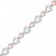 Diamond Heart Bracelet 1/10 ct tw Sterling Silver/10K Rose Gold