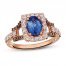 Le Vian Tanzanite Ring 3/4 ct tw Diamonds 14K Strawberry Gold