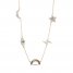 Natural & Lab-Created Gemstone Rainbow Necklace 10K Yellow Gold 18"