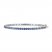 Blue Lab-Created Sapphire Bangle Bracelet Sterling Silver 7.25"