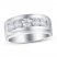 Men's Diamond Wedding Band 1 ct tw Round-cut 14K White Gold