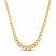 Hollow Curb Chain Necklace 14K Yellow Gold 17"