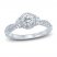 Monique Lhuillier Bliss Diamond Engagement Ring 7/8 ct tw Round & Marquise-cut 18K White Gold