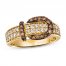 Le Vian Diamond Buckle Ring 7/8 ct tw 14K Honey Gold
