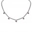 Black Diamond Necklace 1/6 ct tw Stainless Steel/10K Rose Gold