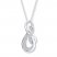 Infinity Symbol Necklace 1/4 ct tw Diamonds Sterling Silver