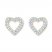 Heart Earrings 1/10 ct tw Diamonds 10K Yellow Gold
