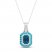 Topaz & Diamond Necklace 1/15 ct tw 10K White Gold 18"